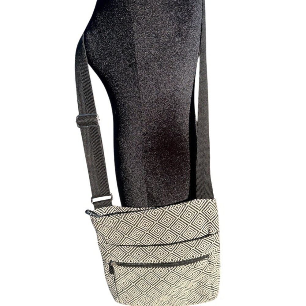 Thirty One Gifts Black White Geometric Crossbody Organizer Bag - Picture 4 of 8
